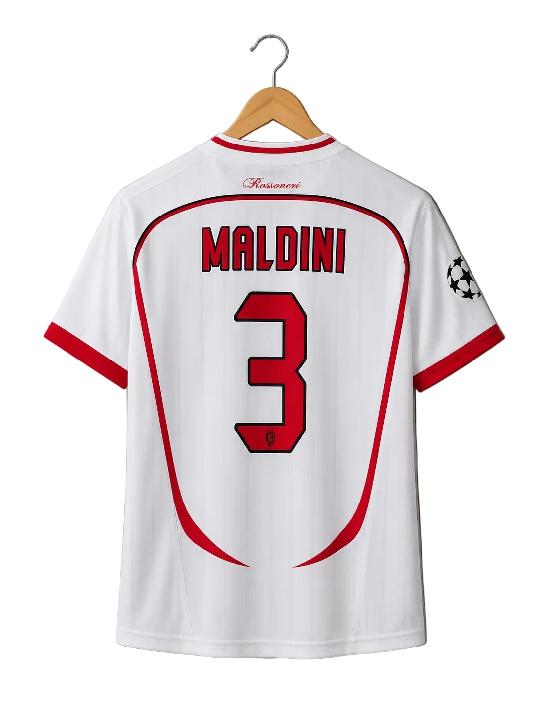 AC MILAN 2006/07 MALDINI AWAY PREMIUM EMBROIDERY