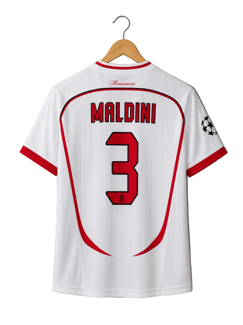 AC MILAN 2006/07 MALDINI AWAY PREMIUM EMBROIDERY
