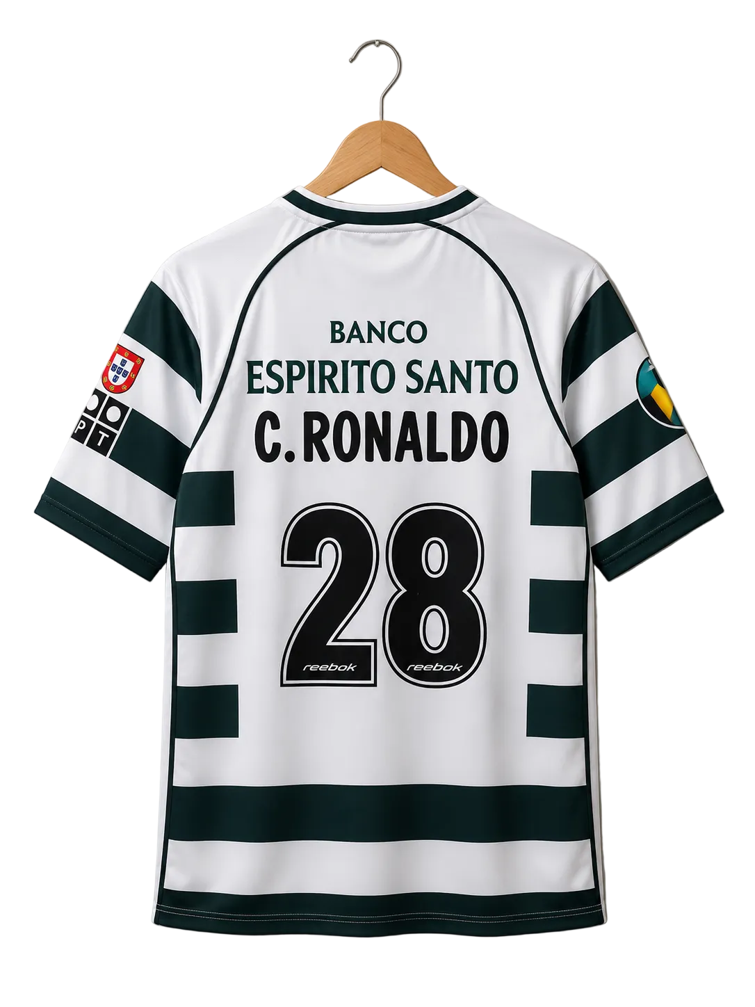 SPORTING 2001 RONALDO HOME  PREMIUM KIT EMBROIDERY