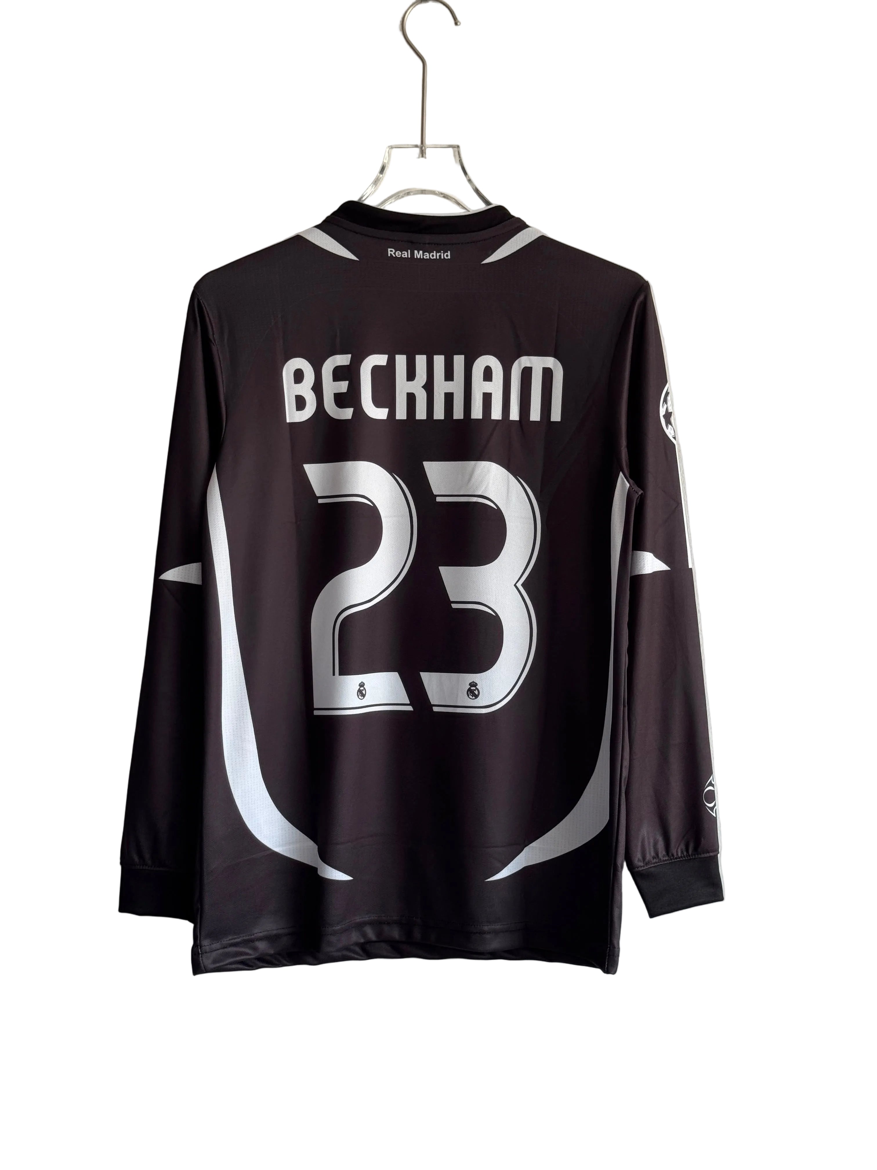 REAL MADRID 2006-07 AWAY KIT BECKHAM FULLSLEEVE POLO EMBROIDERY PREMIUM