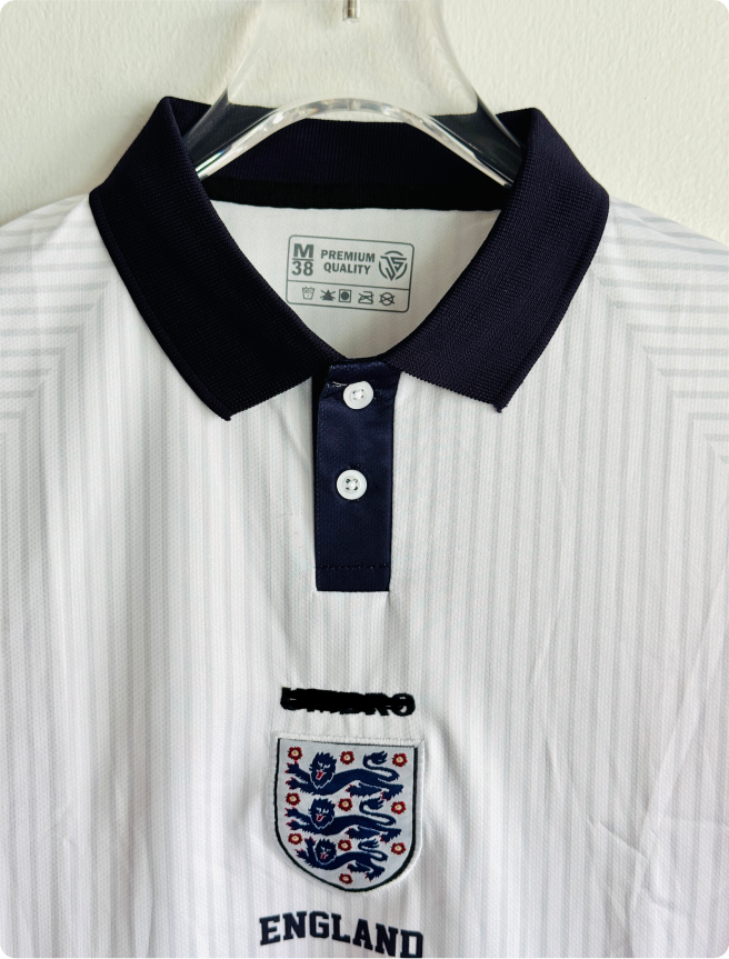 ENGLAND 1998 HOME KIT BECKHAM POLO EMBROIDERY