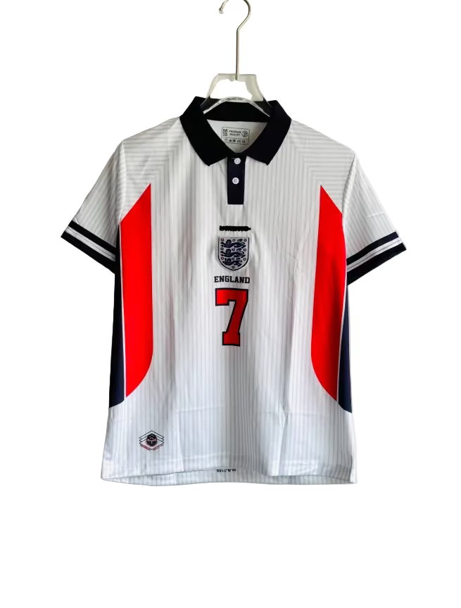 ENGLAND 1998 HOME KIT BECKHAM POLO EMBROIDERY