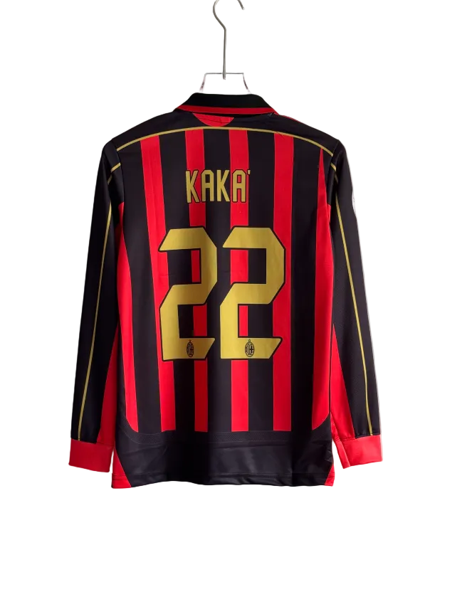 ACMILAN 2006-07 HOME KIT KAKA FULLSLEEVE POLO EMBROIDERY PREMIUM