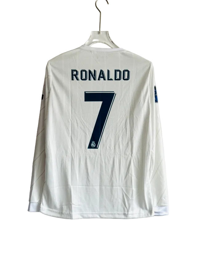 REAL MADRID 2017-18 HOME KIT RONALDO FULLSLEEVE EMBROIDERY