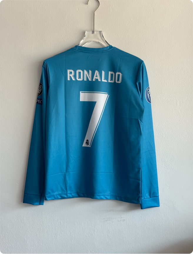 REAL MADRID 2017-18 THIRD KIT RONALDO FULLSLEEVE EMBROIDERY