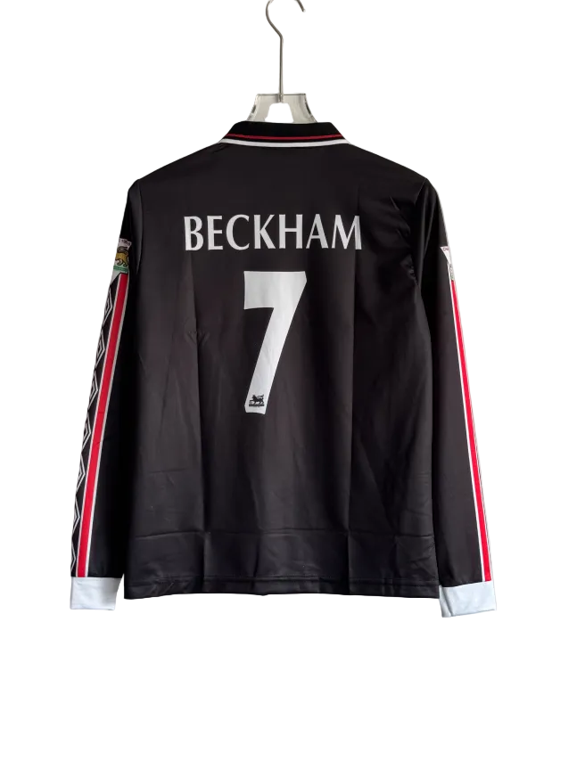 MANCHESTER UNITED 1998-99 THIRD KIT BECKHAM FULLSLEEVE POLO EMBROIDERY