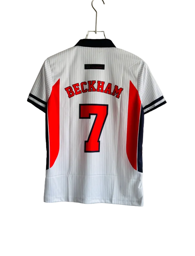 ENGLAND 1998 HOME KIT BECKHAM POLO EMBROIDERY